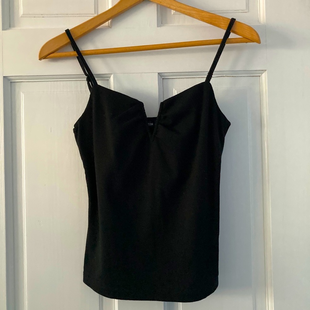 EUC Shein black cutout tank